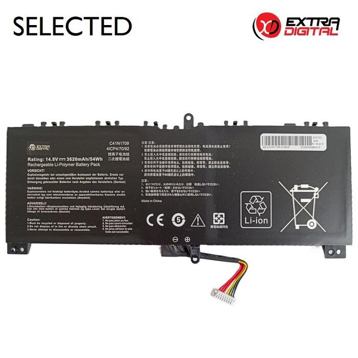 ExtraDigital Аккумулятор для ноутбука ASUS C41N1709 3620mAh (NB432370)
