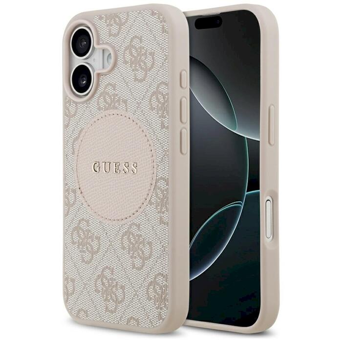 Guess 4G Circle Classic Logo MagSafe Защитный чехол для iPhone 17 / розовый (GUHMP17SP4PGRSGP)