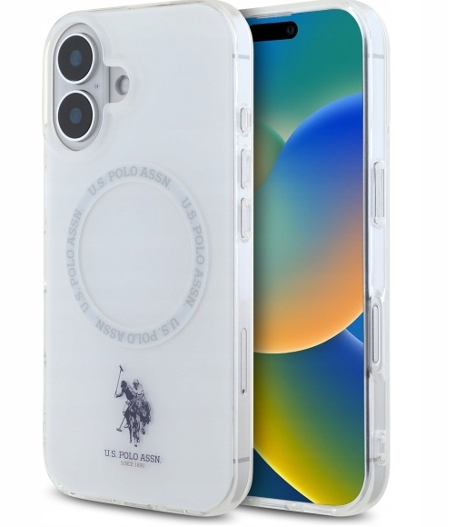 US Polo IML Ring MagSafe Защитный Чехол для Apple iPhone 16 (USHMP16SHOCLDPW)