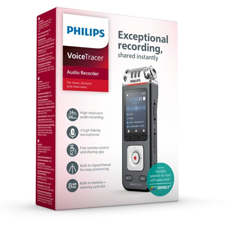 Philips DVT6115 Balss ierakstītājs 8GB atmiņas / USB / atmiņas karšu slots (DVT6115)
