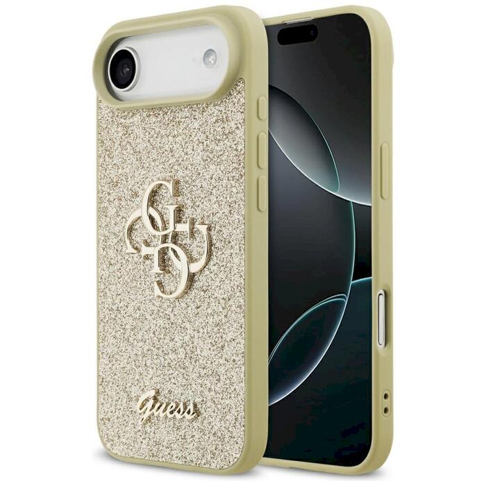 Case Guess Fixed Glitter Big 4G Защитный чехол для iPhone Air / золотой (GUHCP17MHG4SGD)