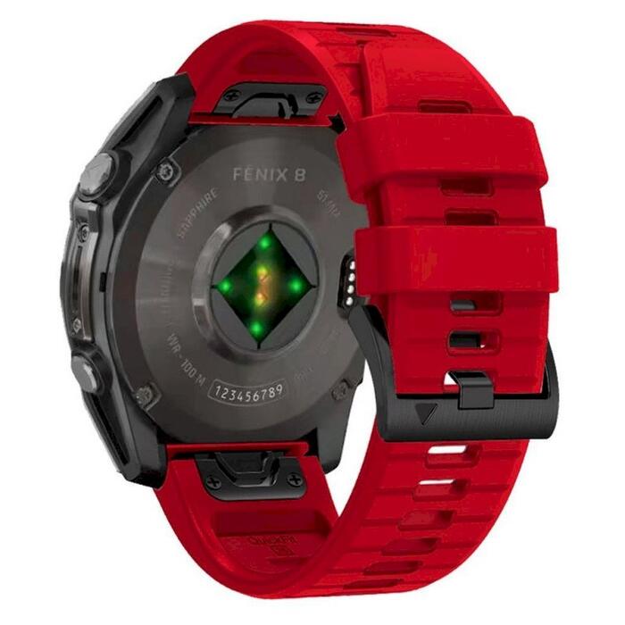 Tech-Protect Силиконовый ремешок для часов Garmin fenix 5X/5X Plus/6X/6X Pro/7X/8 51mm / красный (5906302376780)
