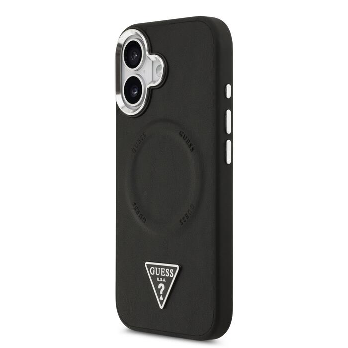 Guess PU Leather Triangle Logo MagSafe Case Чехол для Apple iPhone 17 (GUHMP17SPSDTSCMK)