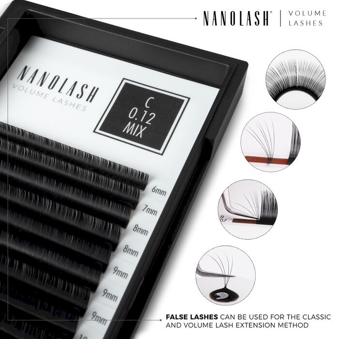 Nanolash Volume Lashes Ресницы для наращивания 0.12 C 9 mm (5905997306287)