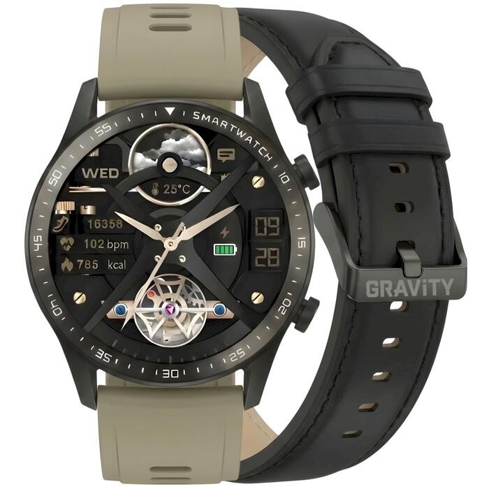 Smartwatch Gravity Смарт-часы с 2 ремешками GT10-2 / чёрный (GT10-2)