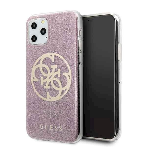 Guess GUHCN58PCUGLPI 4G Circle Glitter Aizsargapvalks
