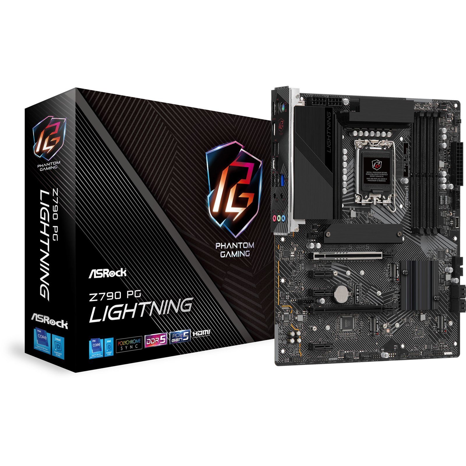 ASRock Z790 PG Lightning Mātesplate ATX / Intel Z790 / LGA1700 / DDR5 / M.2 PCIe (Z790PGLIGHTNING)