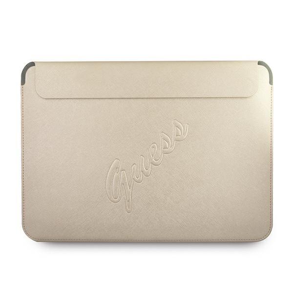 Guess Sleeve GUCS13PUSASLG Klēpjdatora maciņš 13" Saffiano Script / zelta (GUCS13PUSASLG)