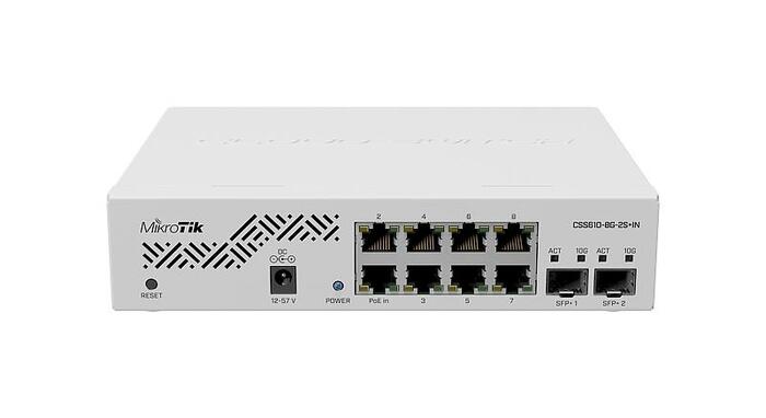 MikroTik CSS610-8G-2S+IN Switch 8x1000Mb/s + 2x SFP+ 10G (CSS610-8G-2S+IN)