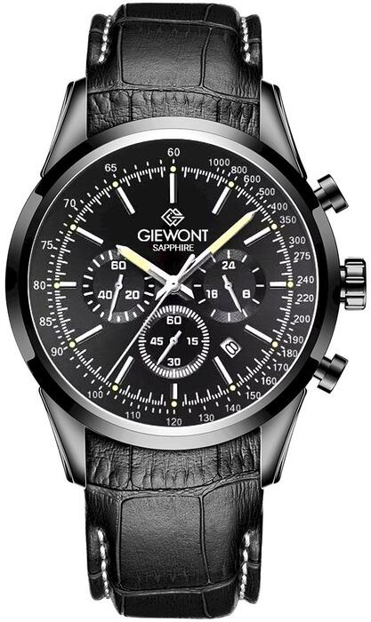 Giewont Chronograph Sapphire Мужские наручные часы GW7650-A4 / чёрный (GW7650-A4)