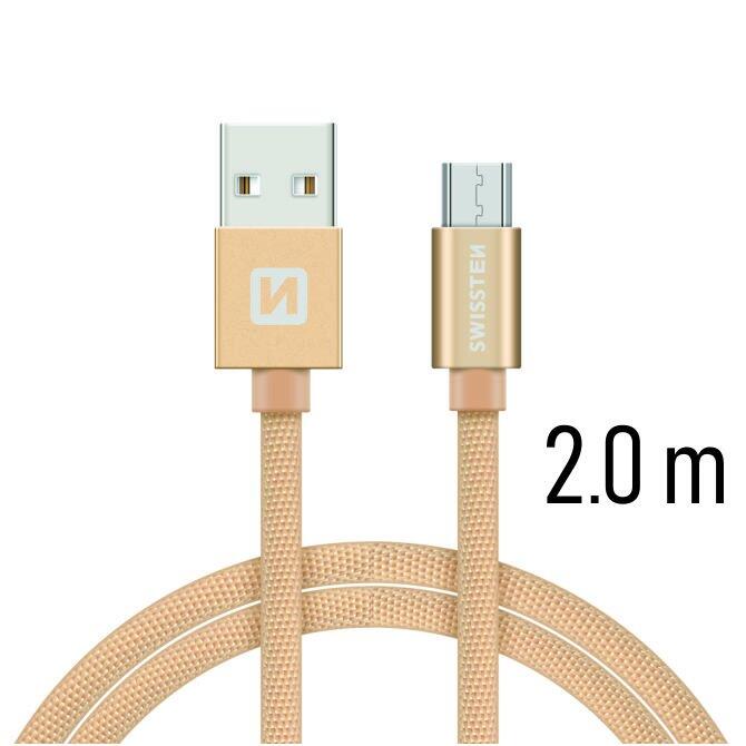 Swissten Textile Quick Charge Universāls Micro