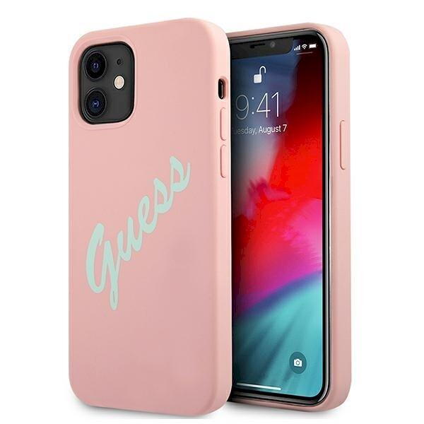 Guess GUHCP12SLSVSPG Silicone Vintage Hardcase Aizsargapvalks