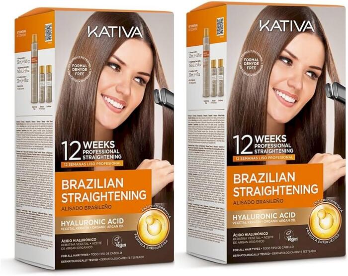Kativa Brazilian Straightening Kit Набор для выпрямления волос 225 ml (7750075052888)