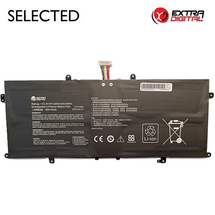 ExtraDigital Klēpjdatora akumulators ASUS C41N1904 3200mAh