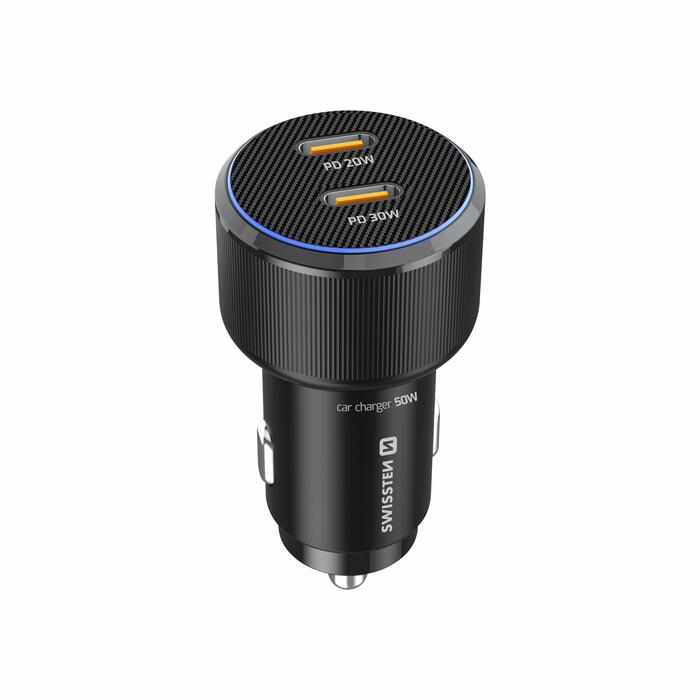Swissten PD 2x USB-C Automašīnas Lādētājs