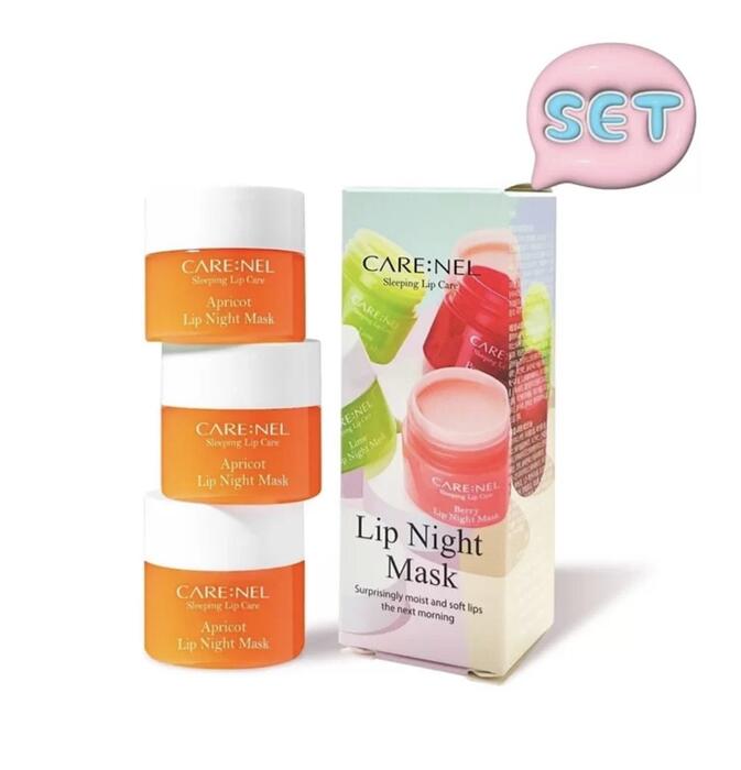 Carenel Apricot Lip Mask Set Lūpu