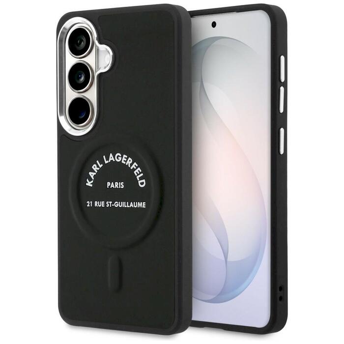 Case Karl Lagerfeld Embossed Ring RSG Logo MagSafe Защитный чехол для Samsung Galaxy S26 Plus / чёрный (KLHMS26MPSKRSGEK)