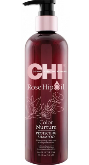 CHI Rose Hip Oil Color Nurture Защитный Шампунь 340ml (633911772744)