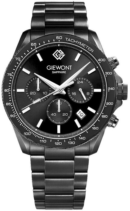 Giewont Vīriešu pulkstenis Chronograph Sapphire GW3520-B1 / melns (GW3520-B1)