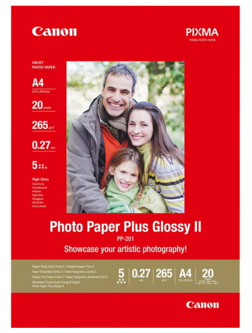Canon PP-201 Glossy II Fotopapīrs A4