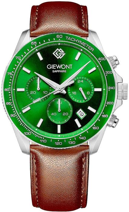 Giewont Chronograph Sapphire Мужские часы GW3520-A6 / коричнево-зелёный (GW3520-A6)