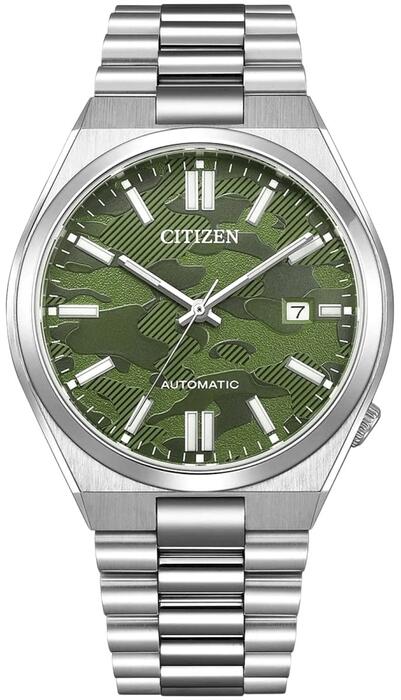 Citizen Tsuyosa Vīriešu Pulkstenis 40mm Green Camo Dial Stainless Steel Bracelet (NJ0159-86X)