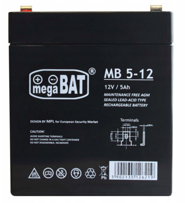 MegaBat MB 5-12 Aккумулятор для UPS (VRLA-MB 5-12)
