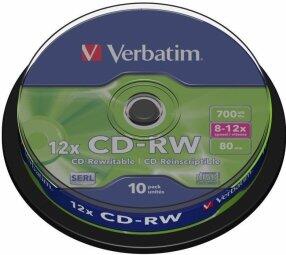 Verbatim Matricas CD-RW SERL 700MB 12x