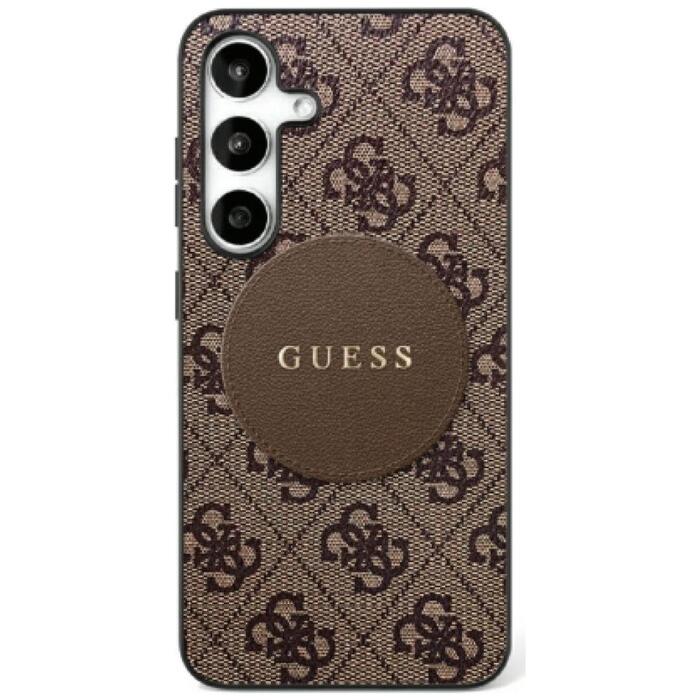 Guess 4G Round Patch Classic Logo MagSafe Case Чехол для Samsung Galaxy S25 Plus (GUHMS25MP4PGRSGW)