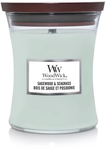Woodwick Sagewood & Seagrass Svece 275 g (5038581148540)