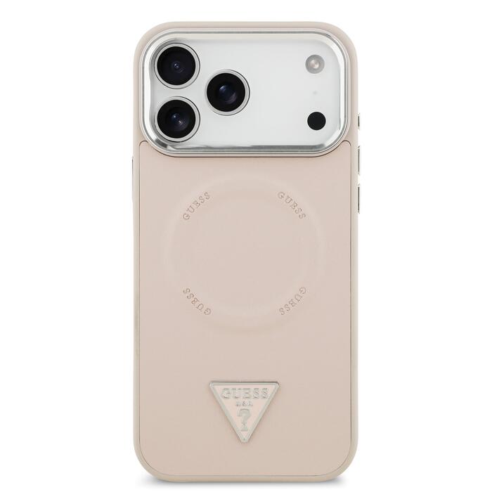 Guess PU Leather Triangle Logo MagSafe Case Чехол для Apple iPhone 17 Pro Max (GUHMP17XPSDTSCMP)