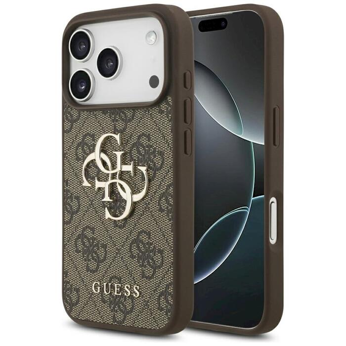 Guess 4G Big Logo Case Защитный чехол для iPhone 17 Pro / коричневый (GUHCP17L4GMGBR)