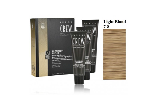 American Crew Precision Blend Краска для Волос Natural Gray Coverage Light Blond 7-8 3 x 40 ml (738678248362)