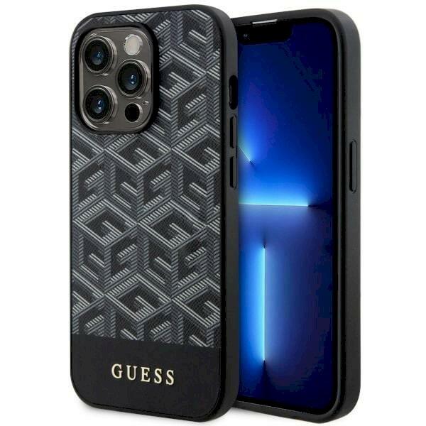 Guess GUHMP14XHGCFSEK GCube Stripes MagSafe Защитный чехол для iPhone 14 Pro Max 6.7" / чёрный (GUHMP14LHGCFSEK)