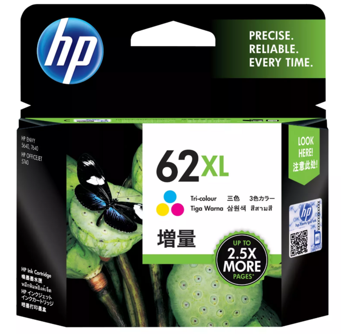 HP 62XL High Yield Tri-color Original