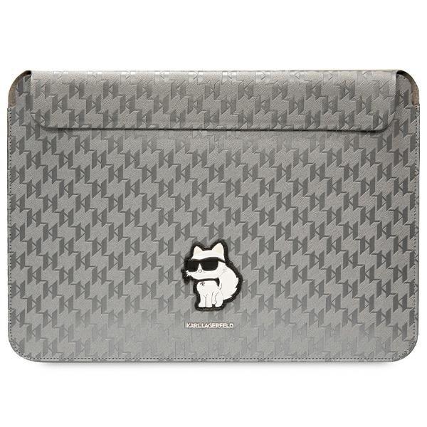 Karl Lagerfeld Sleeve KLCS14SAKHPCG Klēpjdatora maciņš 14" Saffiano Monogram Choupette / sudraba (KLCS14SAKHPCG)