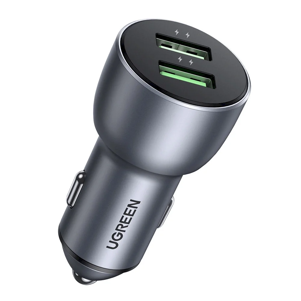 Ugreen CD213 2x USB-A Auto Lādētājs 36W (CD213)