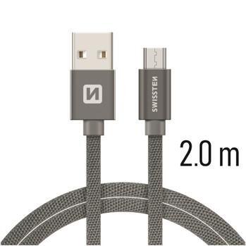 Swissten Textile Quick Charge Universāls Micro