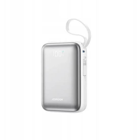Joyroom JR-PBF29 Power Bank with Digital Display Type-C, PD 22.5W, 20000 mAh with built-in Double Type-C Cable Зарядная батарея / белый (JR-PBF29-WHT)