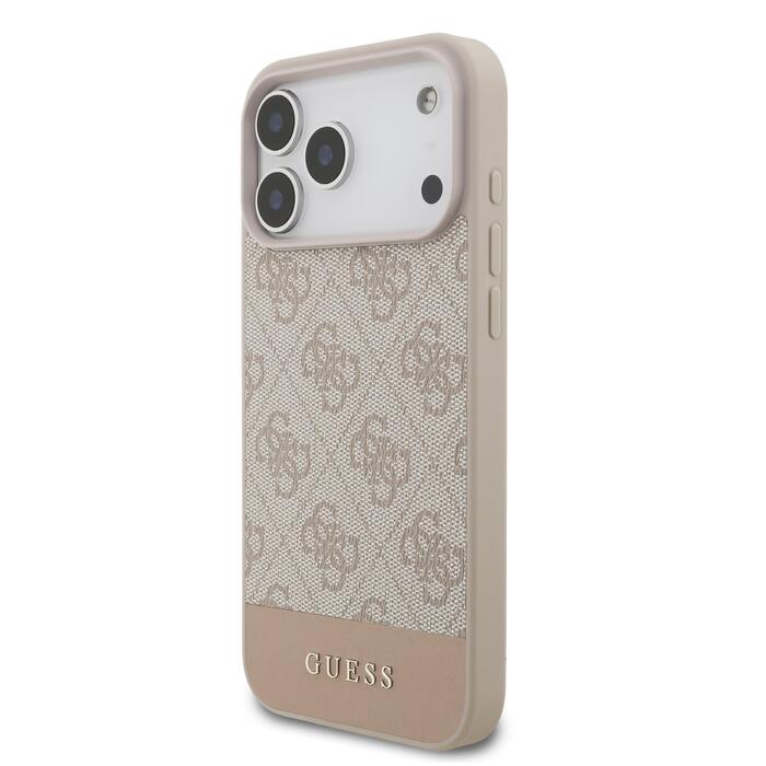 Guess PU 4G Stripe Case Защитный чехол для iPhone 17 Pro Max / розовый (GUHCP17XG4GLPI)