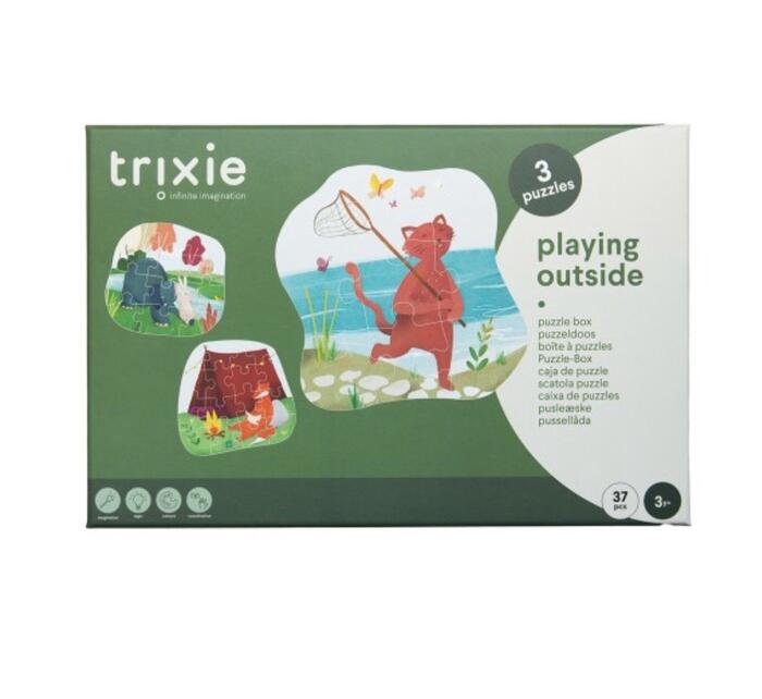 Trixie Playing Outside Bērnu Puzļu Kaste
