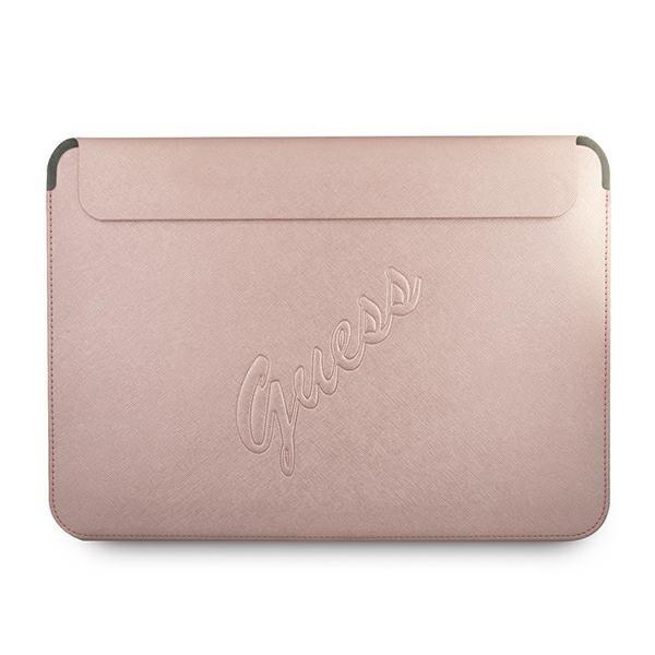 Guess Sleeve GUCS13PUSASPI Klēpjdatora maciņš 13" / rozā Saffiano Script (GUCS13PUSASPI)