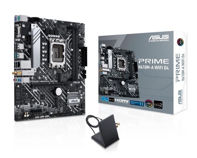 Asus PRIME H610M-A Материнская плата WIFI / D4 / Intel / H610 / LGA / 1700 micro / ATX (PRIMEH610M-AWIFID4)
