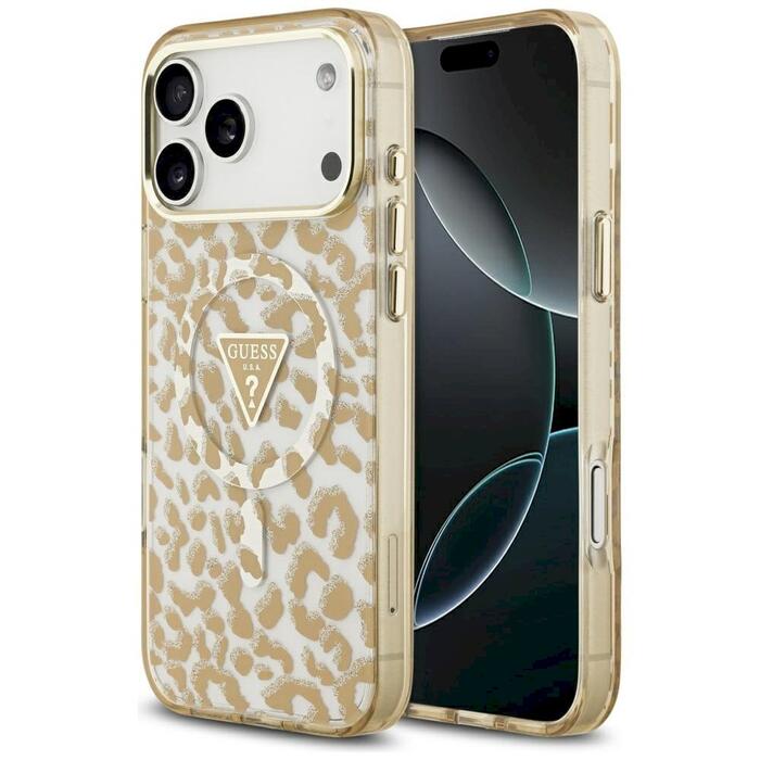 Guess Leopard Glitter MagSafe Case Aizsargapvalks