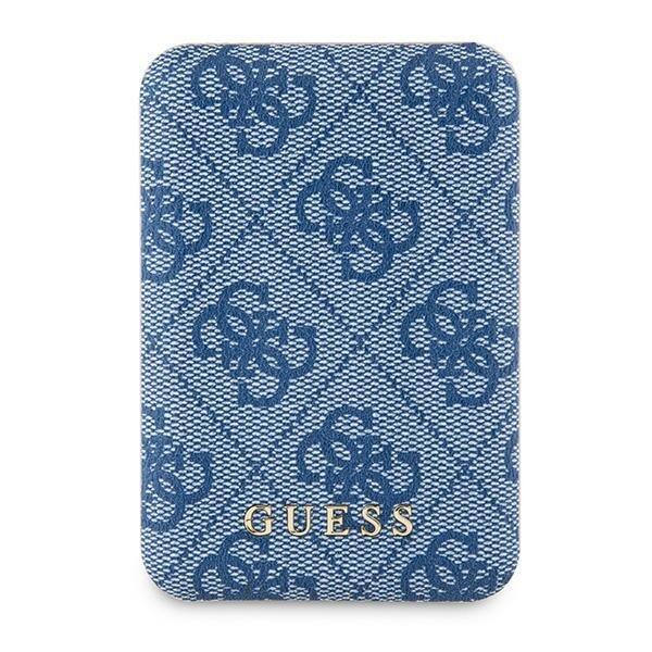 Guess Induction Powerbank 15WGUPB5FP4EMGB Зарядная батарея 5000mAh / синий 4G Leather Metal Logo MagSafe (GUPB5FP4EMGB)
