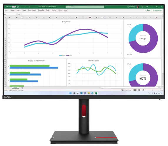 Lenovo 63D3GAT1EU ThinkVision Quad HD LED Monitors 31.5" (63D3GAT1EU)
