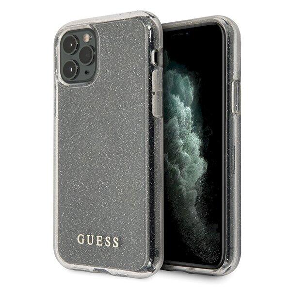 Guess GUHCN58PCGLSI Glitter Hardcase Aizsargapvalks priekš