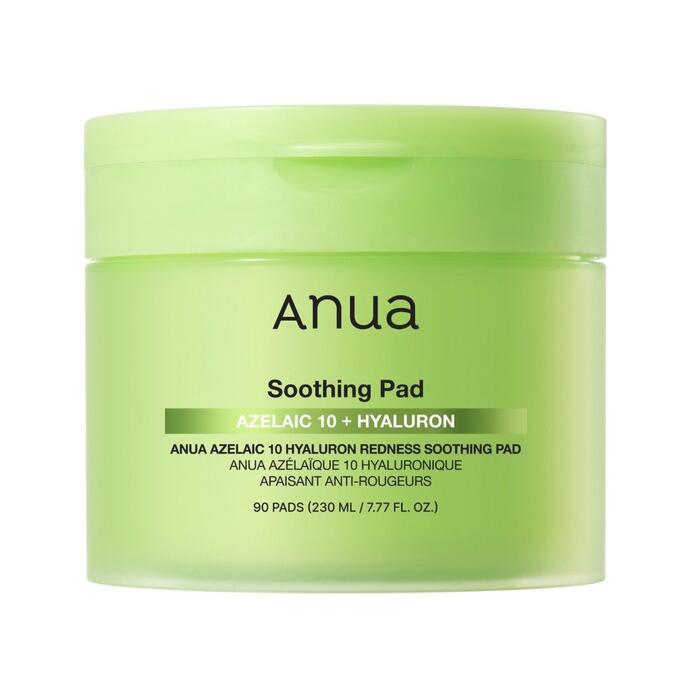 Anua Azelaic 10 + Hyaluron Redness Soothing Pad Тонизирующие Пэды Для Лица 90шт (8809640738470)