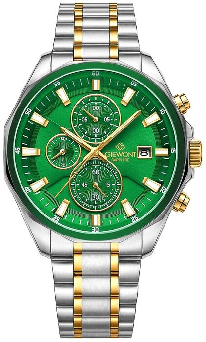 Giewont Chronograph Sapphire Vīriešu pulkstenis / sudrabaini zaļš (GW7290-B7)