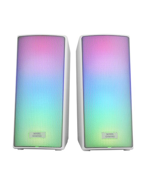 Mars Gaming MSRGB2W Bluetooth stereo skaļruņu sistēma datoram 15W / balts (MSRGB2W)
